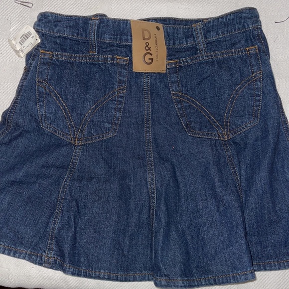 NWT Dolce & Gabanna Mini Denim Skirt vintage flare - Picture 3 of 6